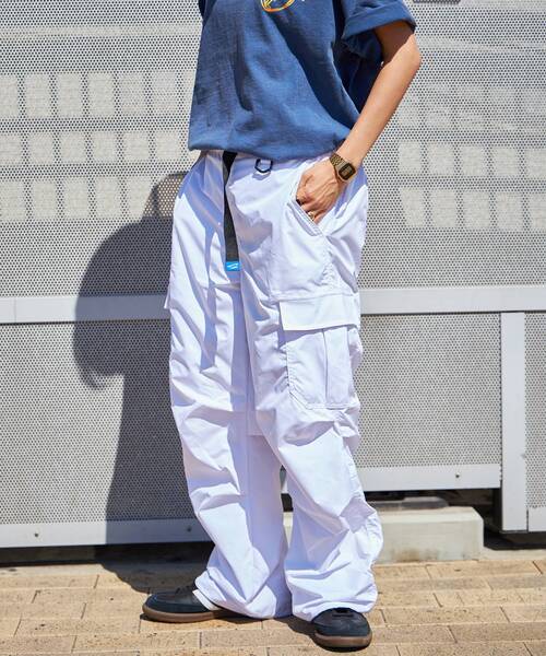 SEQUENZ（シークエンズ）の「【SEQUENZ】 TECH 5 POCKET STRING PANTS / ５ポケット カーゴ ワイド テック ノームコア ベルト付き（カーゴパンツ・メンズ・ブラック/カーキ/ホワイト/サンドベージュ・MEDIUM/LARGE/X-LARGE）」の13枚目の写真