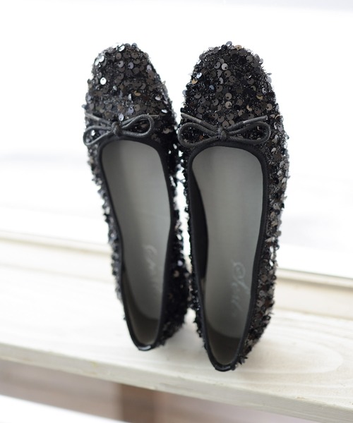 SESTO（セスト）の「スパンコールバレエシューズ（バレエシューズ・レディース・ブラック/アイボリー/シルバー・23.5cm/23.0cm/25.0cm/24.5cm/24.0cm/22.5cm）」の4枚目の写真