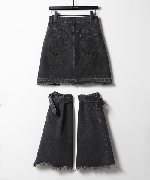 me+em select(ミームセレクト)の「【 2点セット 】ヴィンテージブラックダメージデニムミニスカート + デニムレッグカバー SET(デニムスカート・レディース・ブラック・SMALL/MEDIUM/LARGE)」の22枚目の写真