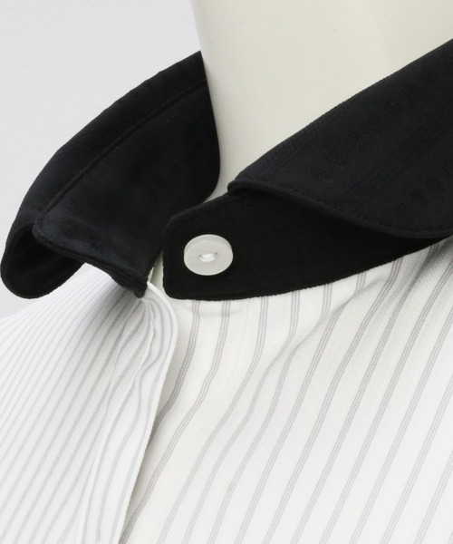 TOKYO SHIRTS（トウキョウシャツ）の「COFREX ラウンドクレリック 長袖ブラウス（シャツ/ブラウス・レディース・ホワイト・M/L/LL/S）」の4枚目の写真