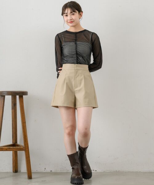 RETRO GIRL(レトロガール)の「シャーリングシアーインナー(Tシャツ/カットソー・レディース・ブラック/ダークグレー/ナチュラル/ブルー・FREE)」の20枚目の写真
