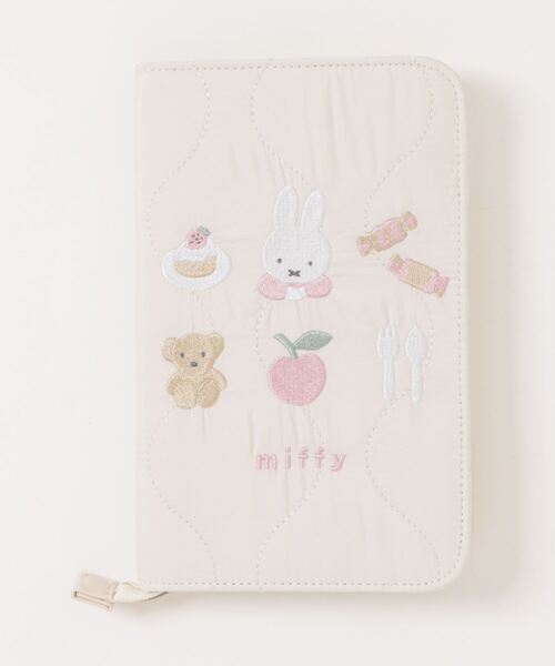 Miffy( ミッフィー)の「miffy/ミッフィー キルティングシリーズフリーケース(ポーチ・レディース・ブラウン/アイボリー・ONE SIZE)」の1枚目の写真