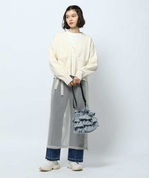 niko and...（ニコアンド）の「メタリックメッシュラップスカート（スカート・レディース・ベージュ/ライトグレー・FREE）」の13枚目の写真