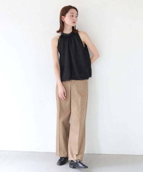 CLEIO（クレイオ）の「【CLEIO】フリンジジョーゼットアメリカンスリーブ/FRINGE GEORGETTE AMERICAN SLEEVES/940-11631（シャツ/ブラウス・レディース・ブラック/ホワイト/ライトグレー・FREE）」の17枚目の写真