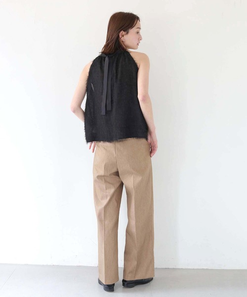 CLEIO（クレイオ）の「【CLEIO】フリンジジョーゼットアメリカンスリーブ/FRINGE GEORGETTE AMERICAN SLEEVES/940-11631（シャツ/ブラウス・レディース・ブラック/ホワイト/ライトグレー・FREE）」の19枚目の写真