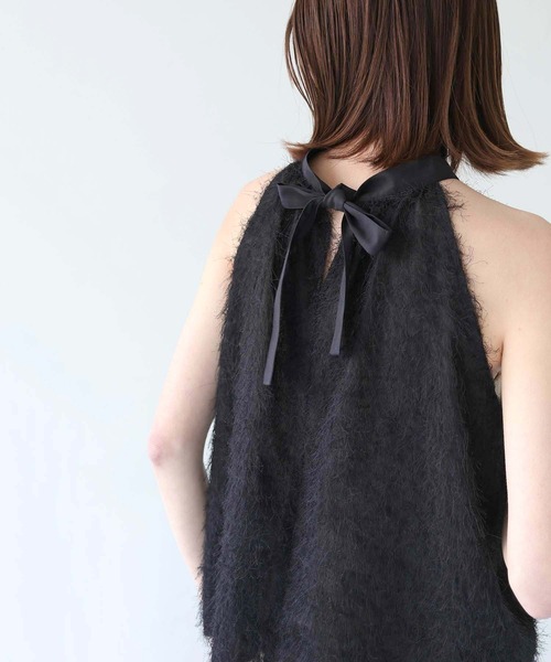 CLEIO（クレイオ）の「【CLEIO】フリンジジョーゼットアメリカンスリーブ/FRINGE GEORGETTE AMERICAN SLEEVES/940-11631（シャツ/ブラウス・レディース・ブラック/ホワイト/ライトグレー・FREE）」の16枚目の写真