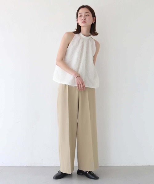 CLEIO（クレイオ）の「【CLEIO】フリンジジョーゼットアメリカンスリーブ/FRINGE GEORGETTE AMERICAN SLEEVES/940-11631（シャツ/ブラウス・レディース・ブラック/ホワイト/ライトグレー・FREE）」の9枚目の写真