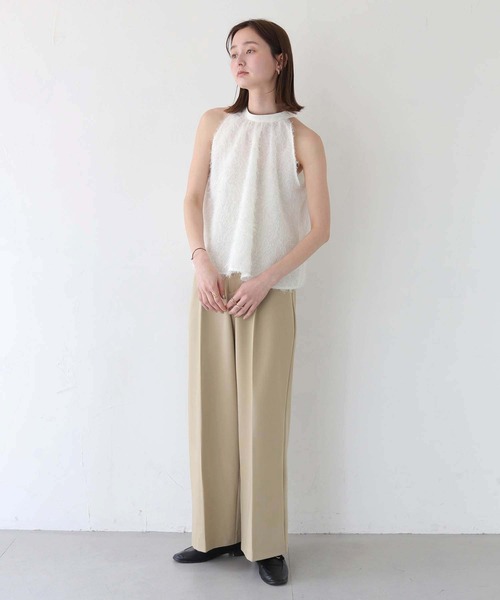 CLEIO（クレイオ）の「【CLEIO】フリンジジョーゼットアメリカンスリーブ/FRINGE GEORGETTE AMERICAN SLEEVES/940-11631（シャツ/ブラウス・レディース・ブラック/ホワイト/ライトグレー・FREE）」の10枚目の写真