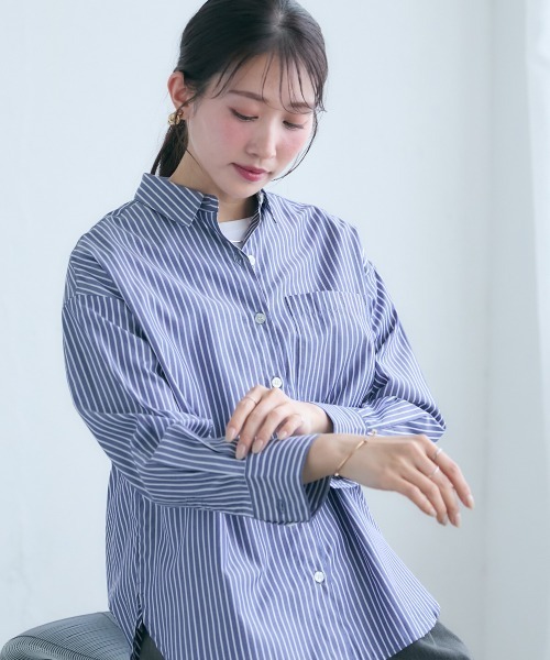 小さいサイズ さらっと羽織れるロングシャツ 低身長さん・小柄