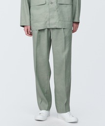 サ*ウ様 ヘンプ混シャツジャケット+ヘンプ混タックストレートパンツ セットアップ 無印良品（ムジルシリョウヒン）の「紳士 ヘンプ混タックストレート