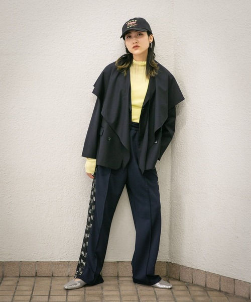 KBF（ケイビーエフ）の「ショールカラージャケット（テーラードジャケット・レディース・ネイビー・ONE）」の20枚目の写真