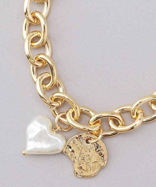 FREAK'S STORE（フリークスストア）の「チェーン ハートコインネックレス（ネックレス・レディース・シルバー/ゴールド・ONE SIZE）」の5枚目の写真