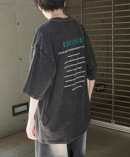 【未使用品】NARU　シワ加工　ビッグシルエットTシャツ　カットソー セール】ビッグシルエットヴィンテージ加工オマージュプリント