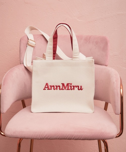 AnnMiru(アンミル)の「【2way】AnnMiruショルダートート(トートバッグ・レディース・アイボリー/インディゴブルー/ブラック・FREE)」の4枚目の写真