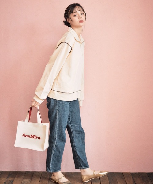 AnnMiru(アンミル)の「【2way】AnnMiruショルダートート(トートバッグ・レディース・アイボリー/インディゴブルー/ブラック・FREE)」の11枚目の写真