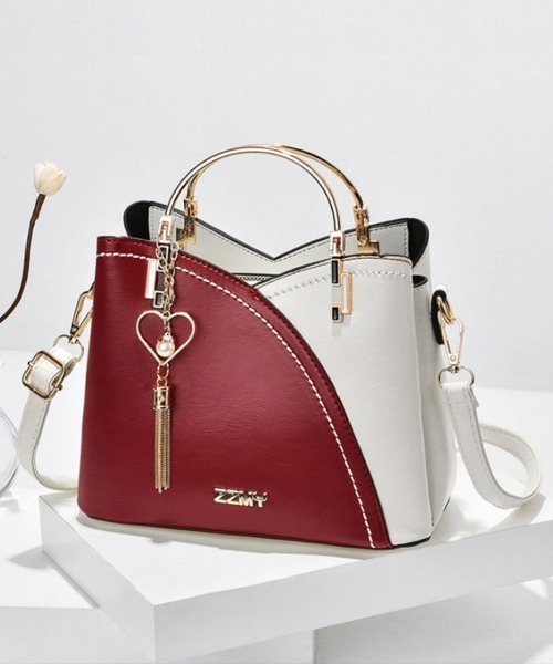Miniministore（ミニミニストア）の「ショルダーバッグ 2way ハンドバッグ（ショルダーバッグ・レディース・ネイビー/アイボリー/ホワイト×イエロー/ホワイト×レッド/ブラック/ライトブルー・FREE）」の3枚目の写真