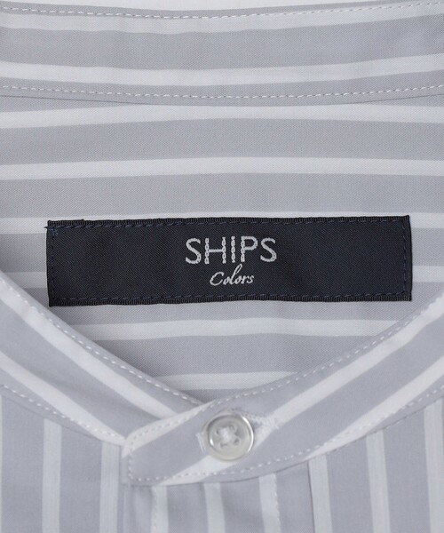 SHIPS Colors（シップス カラーズ）の「SHIPS Colors:〈洗濯機可能〉バンドカラー ストライプ ロングスリーブ シャツ（シャツ/ブラウス・メンズ・ライトブルー/ブルー/ライトグレー・MEDIUM/LARGE/X-LARGE/SMALL）」の11枚目の写真