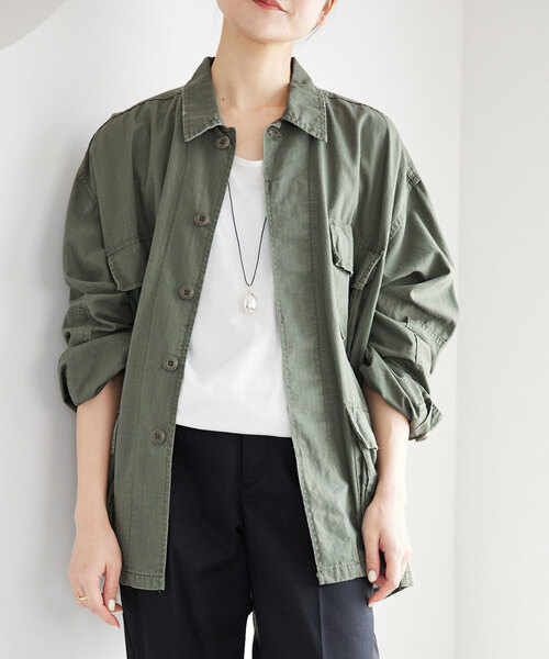 SLOBE IENA（スローブイエナ）の「《追加》【ROTHCO/ロスコ】 BDU SHIRTS ブルゾン（ブルゾン・レディース・カーキ/ベージュ・FREE）」の11枚目の写真