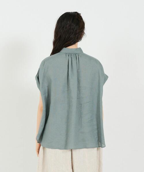 conges payes ADIEU TRISTESSE(コンジェ ペイエ アデュートリステス)の「リネンシャツ(シャツ/ブラウス・レディース・ブルーグレー/ライトグレー/ブラウン・38)」の13枚目の写真