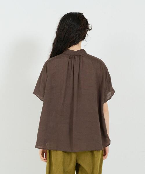 conges payes ADIEU TRISTESSE(コンジェ ペイエ アデュートリステス)の「リネンシャツ(シャツ/ブラウス・レディース・ブルーグレー/ライトグレー/ブラウン・38)」の18枚目の写真