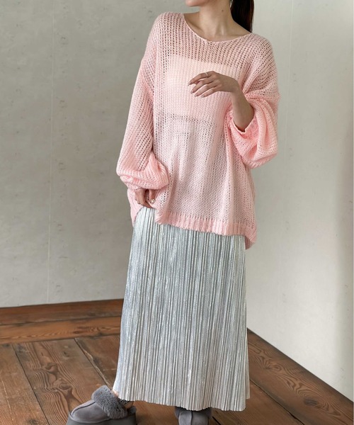 SALE】再入荷：ランダムプリーツパンツ◇しわにならずストレッチ