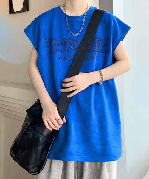 NOWLE（ノウル）の「【NOWLE】ルーズシルエット ロゴ ノースリーブ Tシャツ（タンクトップ・メンズ・グレー/ホワイト/ブラック・X-LARGE/LARGE/MEDIUM）」の18枚目の写真