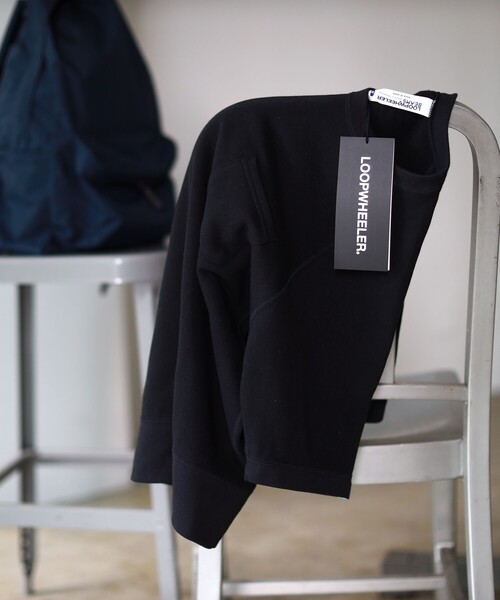 LOOPWHEELER（ループウィラー）の「LOOPWHEELER / 別注 Extra Light Short Sleeve Sweat（スウェット・メンズ・ライトグレー/ホワイト/ブラック/インディゴブルー・MEDIUM/LARGE/SMALL/X-LARGE）」の3枚目の写真
