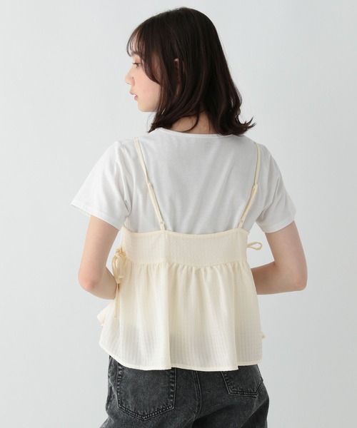 GLOBAL WORK（グローバルワーク）の「ポコポコキャミSET/AND YUA ANY/106434（キャミソール・キッズ・アイボリー/ブラック・150cm/160cm）」の9枚目の写真