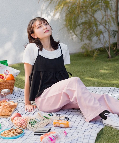 GLOBAL WORK（グローバルワーク）の「ポコポコキャミSET/AND YUA ANY/106434（キャミソール・キッズ・アイボリー/ブラック・150cm/160cm）」の17枚目の写真