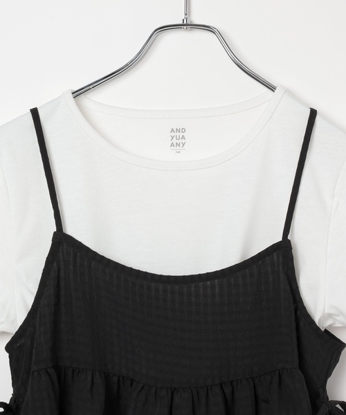 GLOBAL WORK（グローバルワーク）の「ポコポコキャミSET/AND YUA ANY/106434（キャミソール・キッズ・アイボリー/ブラック・150cm/160cm）」の22枚目の写真