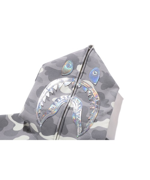A BATHING APE(アベイシングエイプ)の「CITY CAMO SHARK FULL ZIP HOODIE(パーカー・メンズ・ブラック/グレー・XXX-LARGE/SMALL/MEDIUM/X-LARGE/XX-LARGE/LARGE)」の8枚目の写真