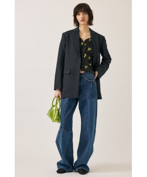 MOUSSY(マウジー)の「JW PATCHWORK BAGGY(デニムパンツ・レディース・ブルー・2/1/0)」の14枚目の写真