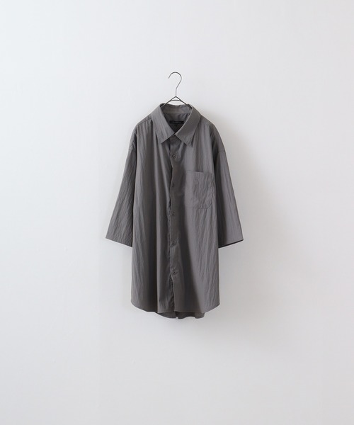 SUGGESTION(サジェッション)の「SUGGESTION H/Sタスランルーズシャツ(シャツ/ブラウス・メンズ・グレー/サンドグレー/チャコール・L/M)」の2枚目の写真