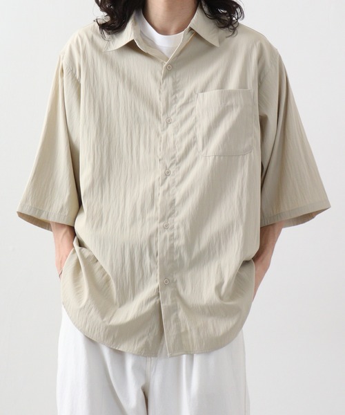 SUGGESTION(サジェッション)の「SUGGESTION H/Sタスランルーズシャツ(シャツ/ブラウス・メンズ・グレー/サンドグレー/チャコール・L/M)」の4枚目の写真