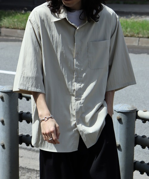 SUGGESTION(サジェッション)の「SUGGESTION H/Sタスランルーズシャツ(シャツ/ブラウス・メンズ・グレー/サンドグレー/チャコール・L/M)」の21枚目の写真