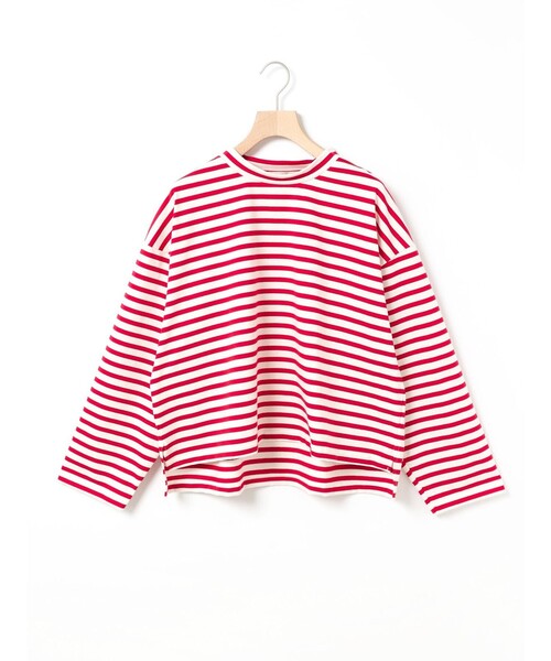 MIDIUMI（ミディウミ） ボーダー ボトルネック Tシャツ / レディース トップス カットソー ロンT 長袖 日本製 MidiUmi MIDIUMI（ミディウミ） ボーダー ボトルネック Tシャツ