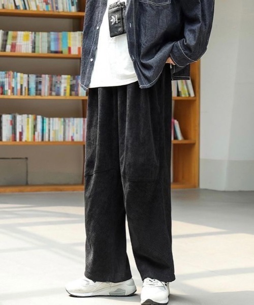 B'day（ビーデイ）の「【 B'day / ビーデー 】コーデュロイカジュアル切替パンツ（その他パンツ・メンズ・ブラック/オリーブ/ブルー/ベージュ・MEDIUM/LARGE/X-LARGE/XX-LARGE）」の2枚目の写真