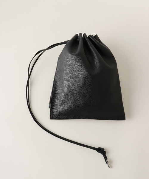 LE TALON(ルタロン)の「【blancle/ ブランクレ】 DRAWSTRING M(エコバッグ/サブバッグ・レディース・アイボリー/ベージュ系その他/ブラック・FREE)」の4枚目の写真