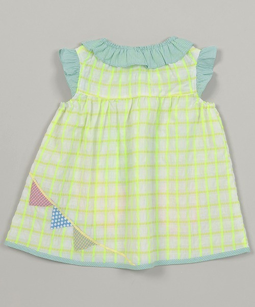 baby cheer（ベイビーチアー）の「パーティチュニック（チュニック・キッズ・ライム/ピンク・110cm/100cm/90cm/80ｃｍ/120cm）」の9枚目の写真