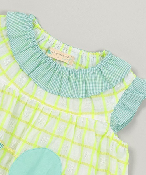 baby cheer（ベイビーチアー）の「パーティチュニック（チュニック・キッズ・ライム/ピンク・110cm/100cm/90cm/80ｃｍ/120cm）」の10枚目の写真