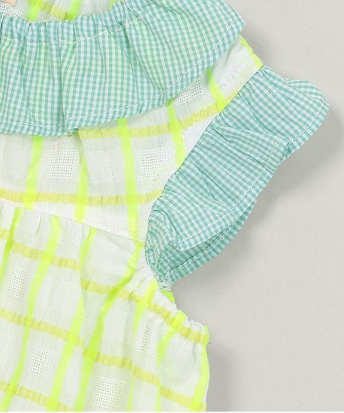 baby cheer（ベイビーチアー）の「パーティチュニック（チュニック・キッズ・ライム/ピンク・110cm/100cm/90cm/80ｃｍ/120cm）」の11枚目の写真