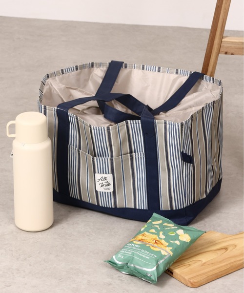 emesuelee(エメスーリー)の「保冷保温買い物かごBAG(エコバッグ/サブバッグ・レディース・ベージュ系1/グリーン系1/グリーン/アイボリー/イエロー/ネイビー/チャコールグレー/ベージュ/ブラック/ピンク/ブルー/ライトベージュ・フリー)」の5枚目の写真