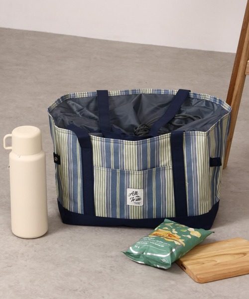 emesuelee(エメスーリー)の「保冷保温買い物かごBAG(エコバッグ/サブバッグ・レディース・ベージュ系1/グリーン系1/グリーン/アイボリー/イエロー/ネイビー/チャコールグレー/ベージュ/ブラック/ピンク/ブルー/ライトベージュ・フリー)」の10枚目の写真
