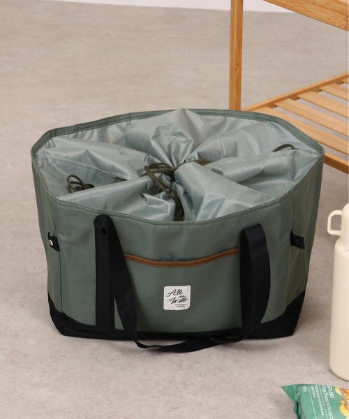emesuelee(エメスーリー)の「保冷保温買い物かごBAG(エコバッグ/サブバッグ・レディース・ベージュ系1/グリーン系1/グリーン/アイボリー/イエロー/ネイビー/チャコールグレー/ベージュ/ブラック/ピンク/ブルー/ライトベージュ・フリー)」の7枚目の写真