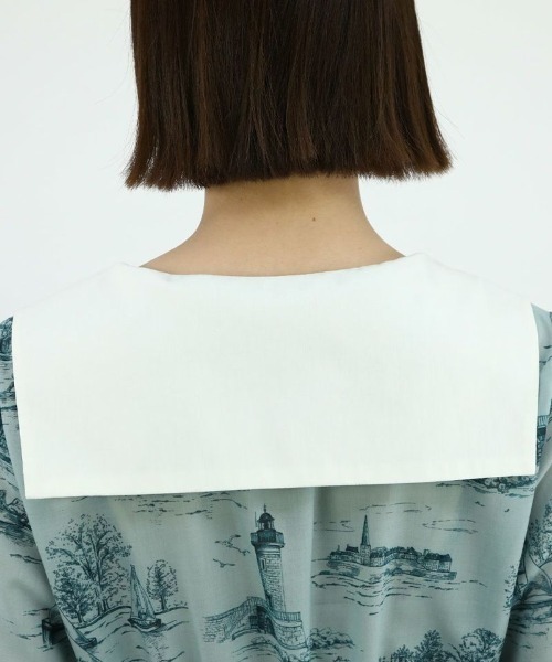 F i.n.t（フィント）の「トワル風マリン柄ワンピース/fint（ワンピース・レディース・ブルーグリーン/オフホワイト・FREE）」の21枚目の写真