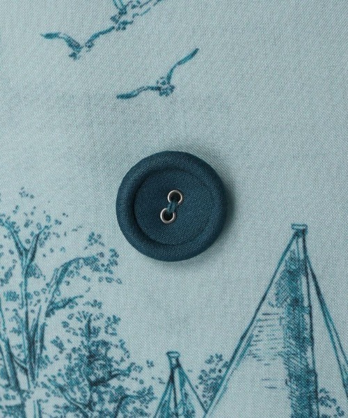 F i.n.t（フィント）の「トワル風マリン柄ワンピース/fint（ワンピース・レディース・ブルーグリーン/オフホワイト・FREE）」の18枚目の写真