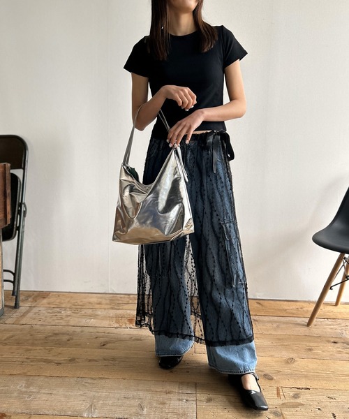 Kotoe(コトエ)の「シースルー ロングレーススカート シアースカート(スカート・レディース・ブラック/ホワイト・FREE)」の8枚目の写真