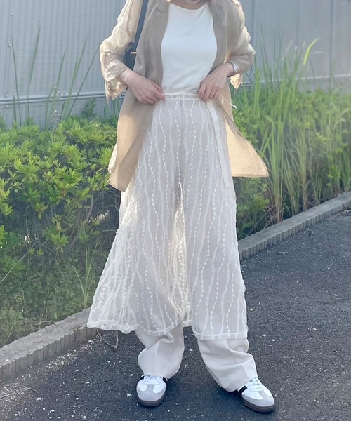 Kotoe(コトエ)の「シースルー ロングレーススカート シアースカート(スカート・レディース・ブラック/ホワイト・FREE)」の18枚目の写真