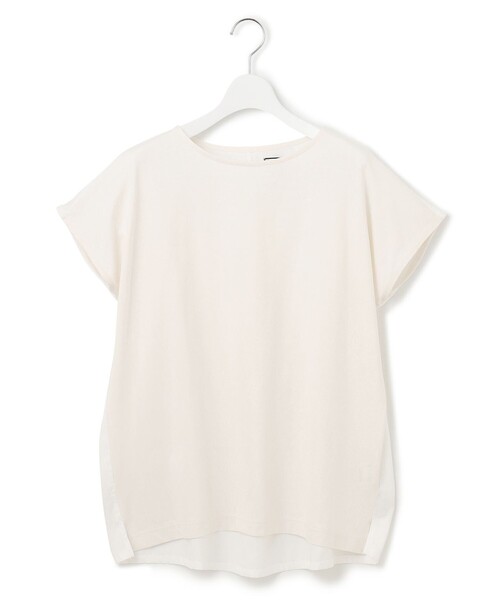 J.PRESS YORK STREET(ジェイプレスヨークストリート)の「【WOMEN】【SMOOTH JERSEY】バックシャーリング プルオーバー(Tシャツ/カットソー・レディース・ネイビー系/ダルブルー系/ベージュ系/ホワイト系・F)」の1枚目の写真
