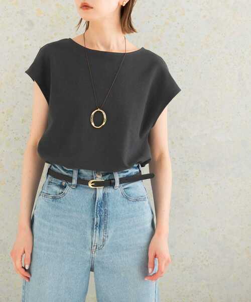 URBAN RESEARCH ROSSO WOMEN（アーバンリサーチ　ロッソ）の「ドライタッチフレンチプルオーバー（Tシャツ/カットソー・レディース・カーキ/オフホワイト/チャコールグレー・FREE）」の6枚目の写真